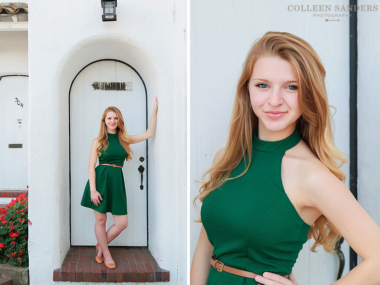 Classic senior portraits by El Dorado Hills senior photographer Colleen Sanders Photography in an urban setting downtown Folsom.
