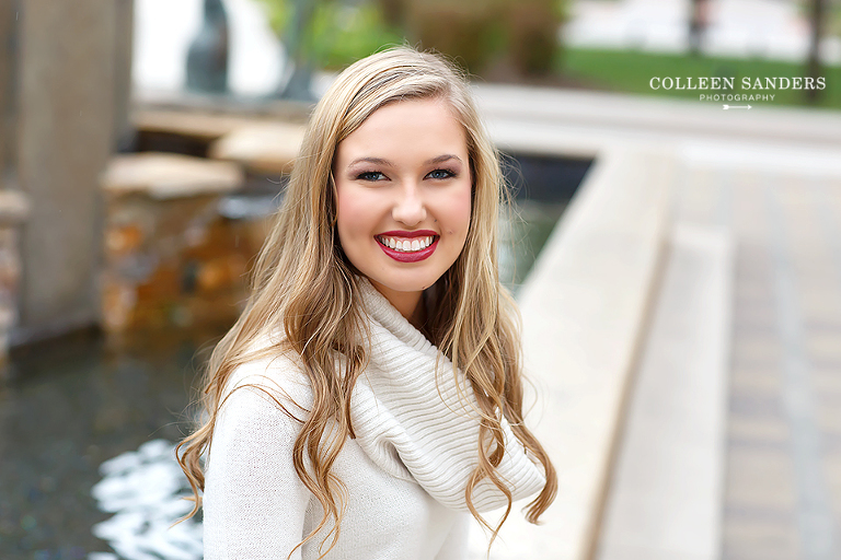 Fall photos with Class of 2016 Senior models - featuring red lips, plaid, sweaters, boots with senior photographer Colleen Sanders Photography in El Dorado Hills, California.