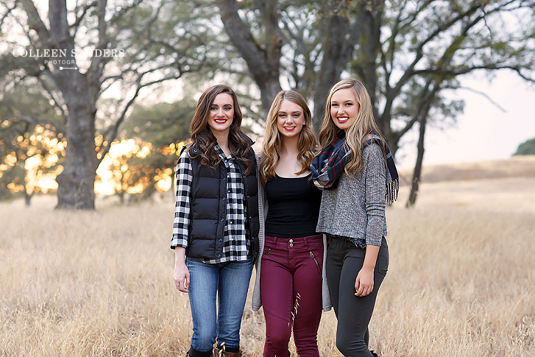 Fall photos with Class of 2016 Senior models - featuring red lips, plaid, sweaters, boots with senior photographer Colleen Sanders Photography in El Dorado Hills, California.