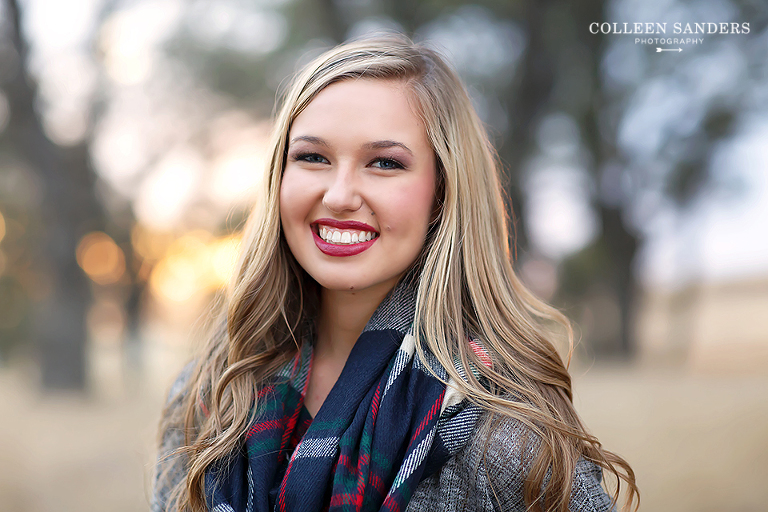 Fall photos with Class of 2016 Senior models - featuring red lips, plaid, sweaters, boots with senior photographer Colleen Sanders Photography in El Dorado Hills, California.