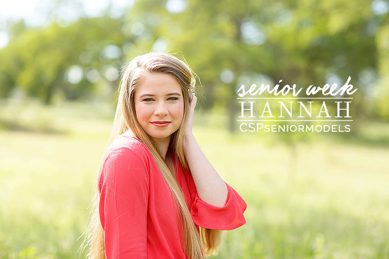 Oak Ridge senior in the class of 2017, wearing a coral romper, hat, floral crown in El Dorado Hills, features oak trees and grasses, by senior photographer Colleen Sanders. 