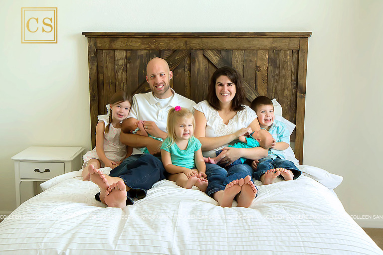 Folsom twin newborn session with Folsom photographer Colleen Sanders, with a lifestyle session with this gorgeous family.