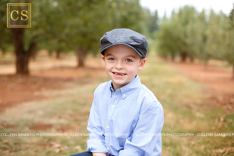 El Dorado Hills family portraits by Colleen Sanders at Apple Hill apple orchard