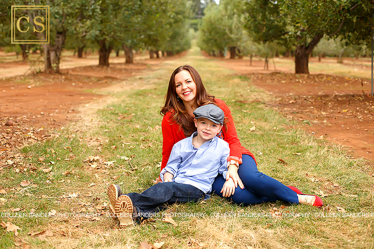 El Dorado Hills family portraits by Colleen Sanders at Apple Hill apple orchard