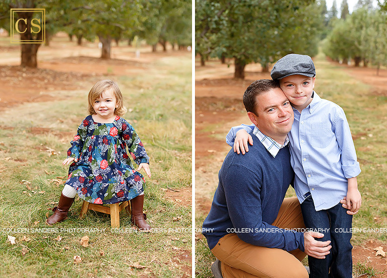 El Dorado Hills family portraits by Colleen Sanders at Apple Hill apple orchard