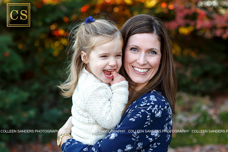 Fall family portraits with El Dorado Hills portrait photographer Colleen Sanders, changing leaves and smiles.