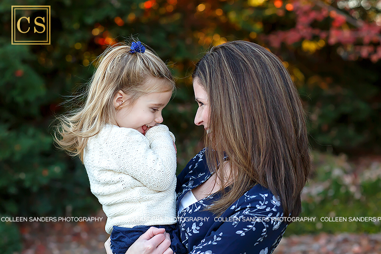 Fall family portraits with El Dorado Hills portrait photographer Colleen Sanders, changing leaves and smiles.