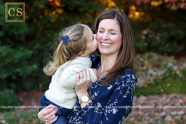 Fall family portraits with El Dorado Hills portrait photographer Colleen Sanders, changing leaves and smiles.