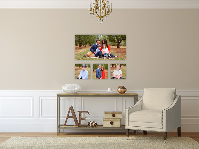 family pictures canvas wall art gallery wall collage apple hill orchard Sacramento