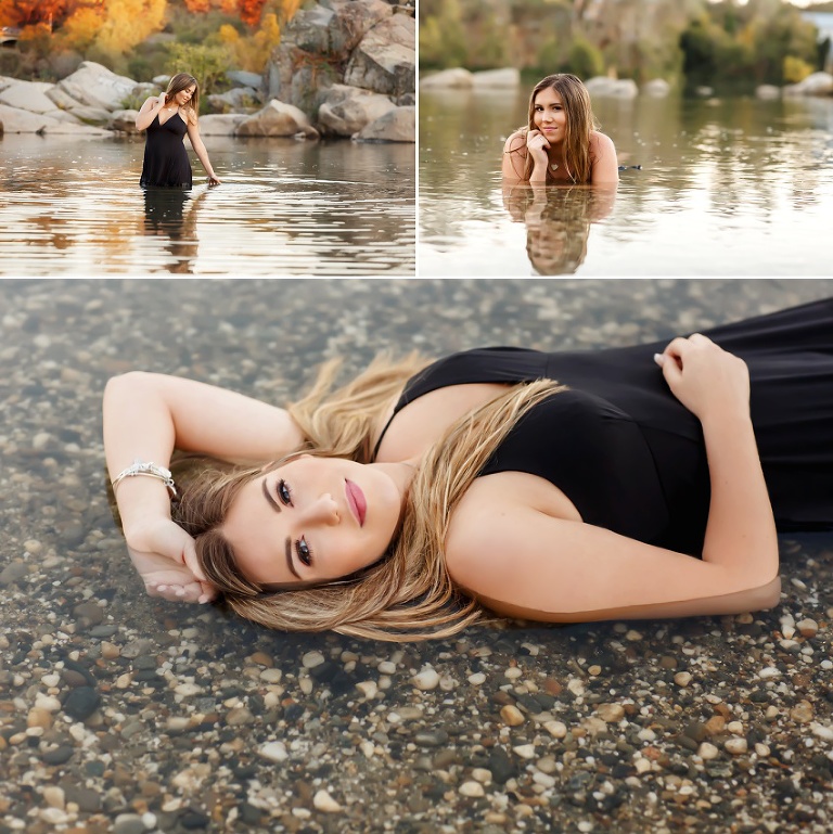 Ponderosa high school senior water downtown folsom lake natoma colleen sanders photography