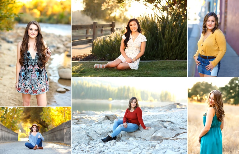 season late summer lake river leaves senior session by Colleen Sanders in Folsom