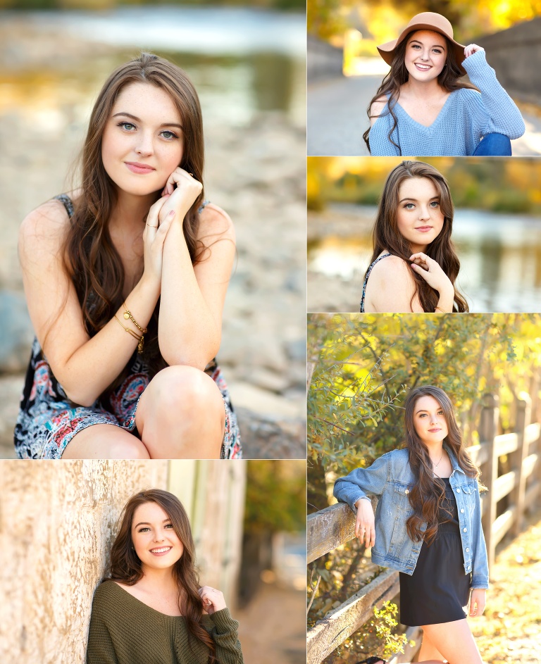 Colleen Sanders senior photographer fall portraits on river rustic oak ridge high school el dorado hills beach