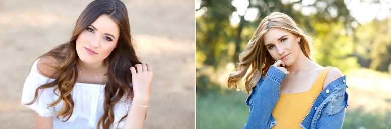 custom makeup style for each senior girl at pictures with Colleen Sanders Photography in El Dorado Hills